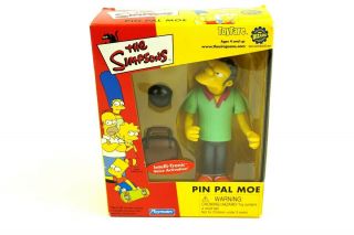 The Simpsons Pin Pal Moe Playmates Toyfare Rare Nib