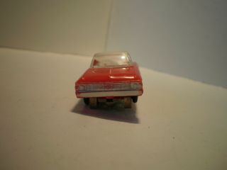 HO slot car Atlas RED Ford Galaxy White Top All Complete 2