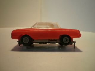 HO slot car Atlas RED Ford Galaxy White Top All Complete 3