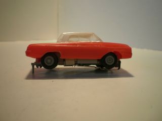 HO slot car Atlas RED Ford Galaxy White Top All Complete 5