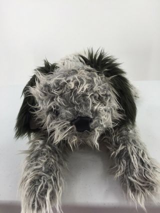 Folktails Shaggy Dog Plush Large Full Body Hand Puppet Folkmanis Grey 16 " L