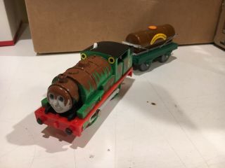 Thomas & Friends Trackmaster Motorized Percy Covered W/ Chocolate & Syrup Tanker