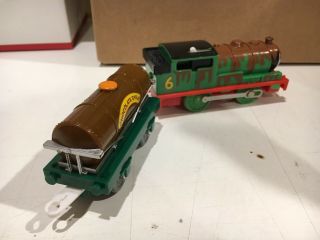 Thomas & Friends Trackmaster Motorized Percy Covered w/ Chocolate & Syrup Tanker 4
