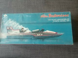 Testor 1/25 Miss Budweiser Hydroplane Plastic Boat Model