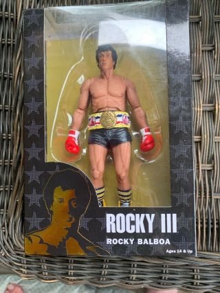 Neca Reel Toys Rocky Iii Series 1 Rocky Balboa Championship Belt Nib