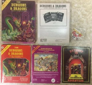 Dungeons & Dragons Basic Box Set 1 W/sealed Dice,  Crayon 1981 Tsr 1011