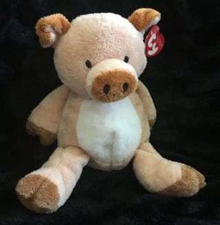 Ty Pluffies 2002 Corkscrew The Pig Curly Tail Machine Washable Tylux Sewn Eyes