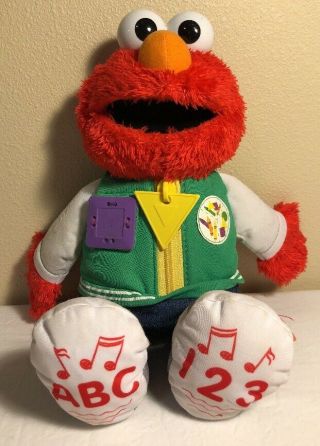 Sesame Street Elmo Talking Singing Teaching Dress Me Plush Stuffed Animal