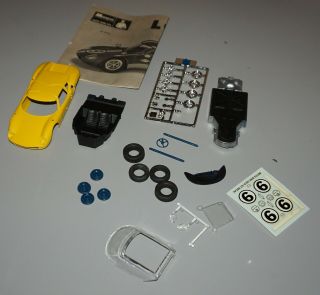 Lola Gt Slot Car Or Display Model 1/32 Monogram Body & Chassis Painted.