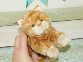 Russ Berrie Sweet Pea Orange Tabby Striped Kitty Cat Plush Stuffed 11 " Toy 4453