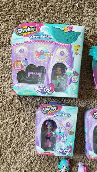 Shopkins Happy Places Mermaid Reef Retreat Day Spa Dive in Dining Playset Dolls 2