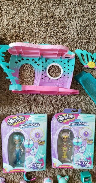 Shopkins Happy Places Mermaid Reef Retreat Day Spa Dive in Dining Playset Dolls 3
