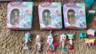 Shopkins Happy Places Mermaid Reef Retreat Day Spa Dive in Dining Playset Dolls 6