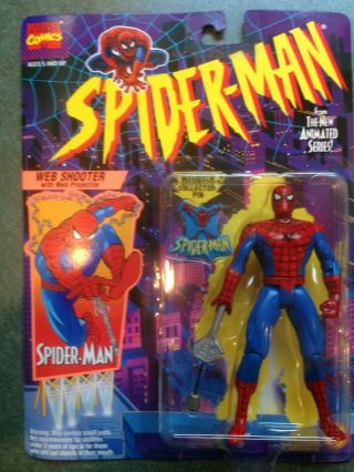 Web Shooter Spider - Man Animated Series Toy Biz Action Figure Moc