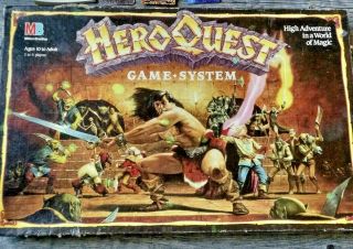 Hero Quest Board Game Fantasy Milton Bradley 1990 4101