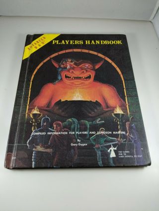 Advanced Dungeons And Dragons Players Handbook 1st Edition 6th Printing