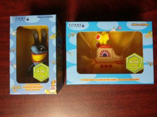 Titans The Beatles Glow In The Dark 3 " Yellow Submarine & Blue Meanie Sdcc 2019