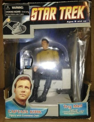 Deluxe Edition Star Trek Captain Kirk & Electronic Command Chair Action Figure