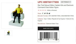 Deluxe Edition Star Trek Captain Kirk & Electronic Command Chair Action Figure 5