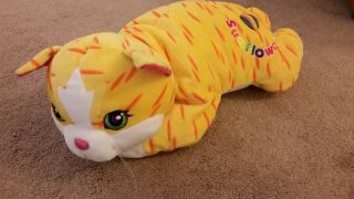 Lisa Frank Plush SUNFLOWER Kitty Cat 90 ' s Tiger Stripe Yellow Orange 24 
