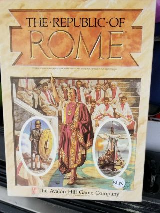 Avalon Hill Ancients Republic Of Rome,  The Box Vg