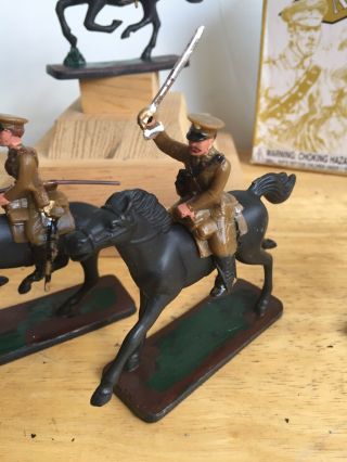 5 Mounted British Cavalry Lancers Toy soldiers Armies In Plastic Painted 4