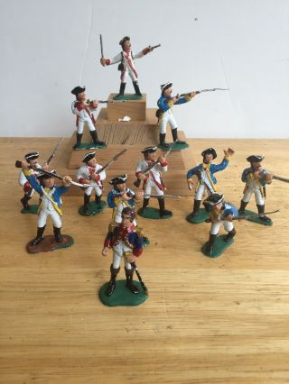 1/32 Accurate French Troops American Revolutionary War (12) Painted Detailed