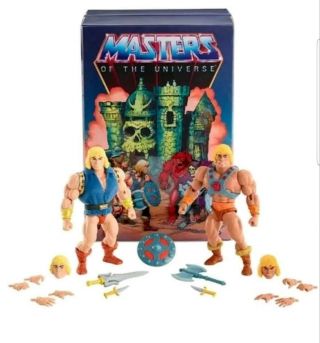 Sdcc 2019 Mattel Masters Of The Universe He - Man & Prince Adam Figures 2 Pack