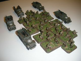 Flames Of War: American Amoured Rifle Platoon Platoon Painted By Caleb