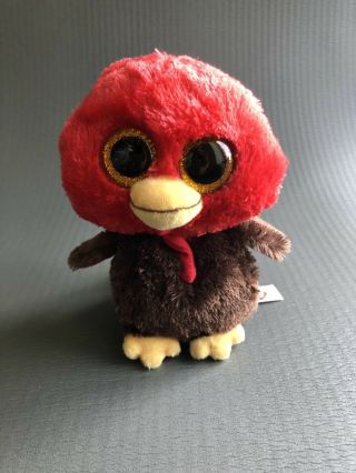 Ty Beanie Baby Boo Walgreens Exclusive Red Brown Feathers Turkey 6 " Small Plush