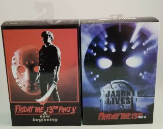 Neca Friday The 13th Figures Jason Voorhees Part V Part Vi Jason Lives Opened
