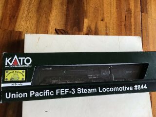 N - Kato 126 - 0401 - Ls 4 - 8 - 4 Steam Loco Fef - 3 Union Pacific Up 844 Dcc Esu Loksound