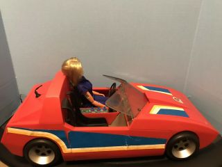 Bionic Woman Kenner Sports Car And Jamie Figure Convertable Vehicle