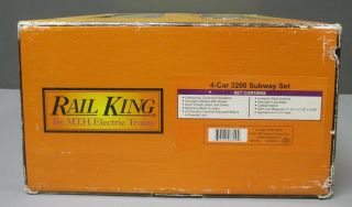 MTH 30 - 2480 - 1 Chicago Yellow Book 3200 Series Subway 4 - Car Set EX/Box 5