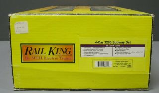MTH 30 - 2480 - 1 Chicago Yellow Book 3200 Series Subway 4 - Car Set EX/Box 6