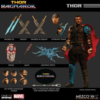 Mezco One:12 Collective Marvel Comics Ragnarok Thor 1/12th Scale Figure