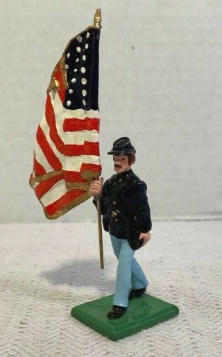 Ron Wall Miniatures - Civil War Union - Flag Bearer - Lead Toy Soldier