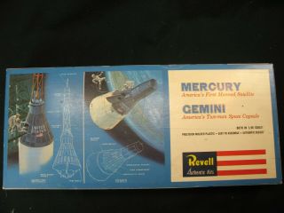 Vintage Revell Mercury Gemini 1:48 Scale Model Kit H1834:130 Opened