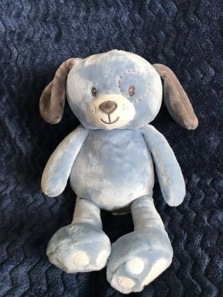 Little Miracles Blue Plush Puppy Dog Gray Ears Paws Sewn Eyes Costco Lovey 13 "