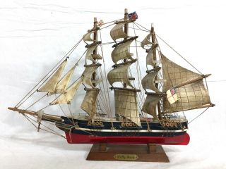 Cutty Sark 1869 Vintage Wooden Model Ship 12 Inches Tall
