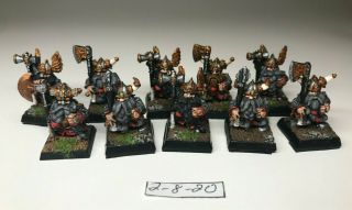 Warhammer Dispossessed Aos Dwarf - Longbeards - X 10 Metal Oop
