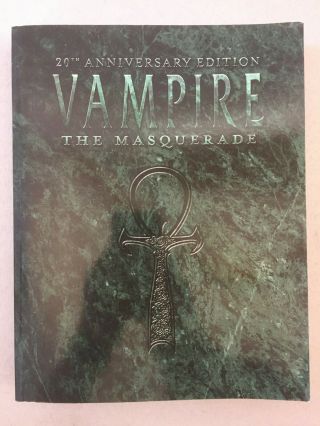 Vampire The Masquerade 20th Anniversary Edition Role Playing Game Guide Book