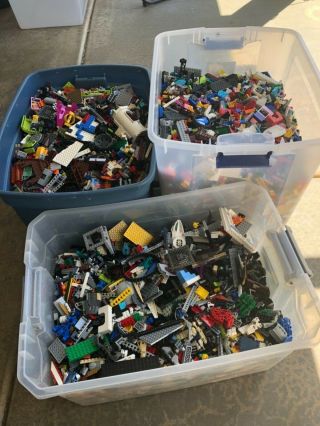 Huge Lego 40 Pounds Of Lego Bulk Lbs Mixed Themes Legos With Minifigures