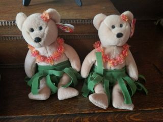 Ty Beanie Baby Bears/alana From Hawaii With Tags