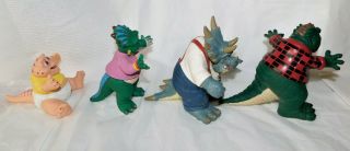 Complete Set of 6 Dinosaurs TV Show Action Figures Disney Sinclair Family 1990 