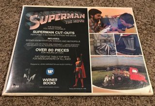 Rare 1978 Paper Cut Out & Color Superman The Movie Diorama,  Warner Books