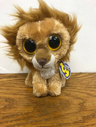 Ty Beanie Boo Boos Lion King Plush 2011 Retired 6 " - With Tags Eye Scratched A4