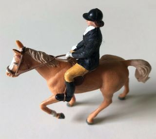 Vintage 60sbritains England Show Horse Black Coat Yellow Jodhpurs Rider Charlie