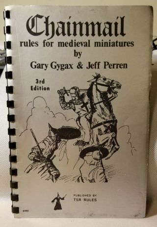 Tsr 3rd Ed Chainmail Rules For Medieval Miniatures By Gary Gygax And Jeff Perren