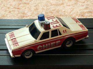Vintage Ho Afx Aurora Chevy Fire Chief Slot Car F.  D.  - 11